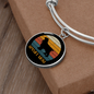 White Spaniel Mom Bracelet Stainless Steel or 18k Gold Circle Bangle-Express Your Love Gifts