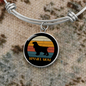 White Spaniel Mom Bracelet Stainless Steel or 18k Gold Circle Bangle-Express Your Love Gifts