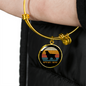 White Spaniel Mom Bracelet Stainless Steel or 18k Gold Circle Bangle-Express Your Love Gifts