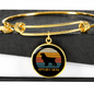 White Spaniel Mom Bracelet Stainless Steel or 18k Gold Circle Bangle-Express Your Love Gifts