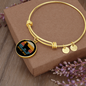 White Spaniel Mom Bracelet Stainless Steel or 18k Gold Circle Bangle-Express Your Love Gifts