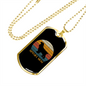 White Spaniel Mom Necklace Stainless Steel or 18k Gold Dog Tag 24" Chain-Express Your Love Gifts