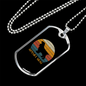 White Spaniel Mom Necklace Stainless Steel or 18k Gold Dog Tag 24" Chain-Express Your Love Gifts