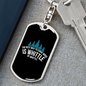 Whittle By Whittle Swivel Keychain Woodworker Dog Tag Stainless Steel or 18k Gold-Express Your Love Gifts