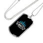 Whittle By Whittle Woodworker Dog Tag Stainless Steel or 18k Gold W 24"-Express Your Love Gifts