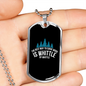 Whittle By Whittle Woodworker Dog Tag Stainless Steel or 18k Gold W 24"-Express Your Love Gifts