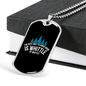 Whittle By Whittle Woodworker Dog Tag Stainless Steel or 18k Gold W 24"-Express Your Love Gifts