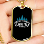 Whittle By Whittle Woodworker Dog Tag Stainless Steel or 18k Gold W 24"-Express Your Love Gifts