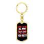 Who Are Heavy Laden Matthew 11:28 Keychain Stainless Steel or 18k Gold Dog Tag Keyring-Express Your Love Gifts