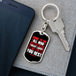 Who Are Heavy Laden Matthew 11:28 Keychain Stainless Steel or 18k Gold Dog Tag Keyring-Express Your Love Gifts