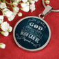 Who Can Be Against Us Circle Necklace Romans 8:31 Stainless Steel or 18k Gold 18-22"-Express Your Love Gifts