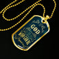 Who Can Be Against Us Necklace Romans 8:31 Stainless Steel or 18k Gold Dog Tag 24" Chain-Express Your Love Gifts