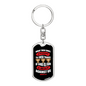 Who Can Be Against Us Romans 8:31 Keychain Stainless Steel or 18k Gold Dog Tag Keyring-Express Your Love Gifts