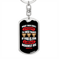 Who Can Be Against Us Romans 8:31 Keychain Stainless Steel or 18k Gold Dog Tag Keyring-Express Your Love Gifts