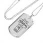 Who Follows Instructions Proverbs 10:17 Necklace Stainless Steel or 18k Gold Dog Tag 24" Chain-Express Your Love Gifts