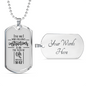 Who Follows Instructions Proverbs 10:17 Necklace Stainless Steel or 18k Gold Dog Tag 24" Chain-Express Your Love Gifts