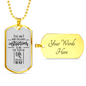 Who Follows Instructions Proverbs 10:17 Necklace Stainless Steel or 18k Gold Dog Tag 24" Chain-Express Your Love Gifts