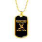 Who I Am Hunting Necklace Stainless Steel or 18k Gold Dog Tag 24" Chain-Express Your Love Gifts