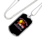 Who Raised A Firefighter Gift Stainless Steel or 18k Gold Dog Tag 24" Chain-Express Your Love Gifts