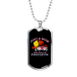 Who Raised A Firefighter Gift Stainless Steel or 18k Gold Dog Tag 24" Chain-Express Your Love Gifts
