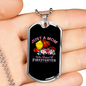 Who Raised A Firefighter Gift Stainless Steel or 18k Gold Dog Tag 24" Chain-Express Your Love Gifts