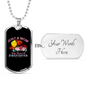 Who Raised A Firefighter Gift Stainless Steel or 18k Gold Dog Tag 24" Chain-Express Your Love Gifts