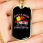 Who Raised A Firefighter Gift Stainless Steel or 18k Gold Dog Tag 24" Chain-Express Your Love Gifts