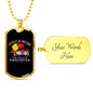 Who Raised A Firefighter Gift Stainless Steel or 18k Gold Dog Tag 24" Chain-Express Your Love Gifts
