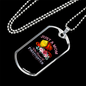 Who Raised A Firefighter Gift Stainless Steel or 18k Gold Dog Tag 24" Chain-Express Your Love Gifts