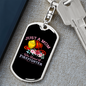 Who Raised A Firefighter Keychain Stainless Steel or 18k Gold Dog Tag Keyring-Express Your Love Gifts