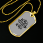 Who Rescued Who Necklace Stainless Steel or 18k Gold Dog Tag 24" Chain-Express Your Love Gifts