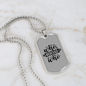 Who Rescued Who Necklace Stainless Steel or 18k Gold Dog Tag 24" Chain-Express Your Love Gifts