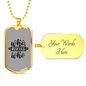 Who Rescued Who Necklace Stainless Steel or 18k Gold Dog Tag 24" Chain-Express Your Love Gifts