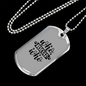 Who Rescued Who Necklace Stainless Steel or 18k Gold Dog Tag 24" Chain-Express Your Love Gifts