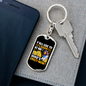Who's Crazy Now Crypto Keychain Stainless Steel or 18k Gold Dog Tag Keyring-Express Your Love Gifts