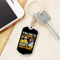Who's Crazy Now Crypto Keychain Stainless Steel or 18k Gold Dog Tag Keyring-Express Your Love Gifts