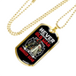 Who Wears Bunker Gear Firefighter Gift Stainless Steel or 18k Gold Dog Tag 24" Chain-Express Your Love Gifts