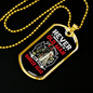 Who Wears Bunker Gear Firefighter Gift Stainless Steel or 18k Gold Dog Tag 24" Chain-Express Your Love Gifts