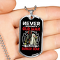 Who Wears Bunker Gear Firefighter Gift Stainless Steel or 18k Gold Dog Tag 24" Chain-Express Your Love Gifts