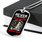Who Wears Bunker Gear Firefighter Gift Stainless Steel or 18k Gold Dog Tag 24" Chain-Express Your Love Gifts