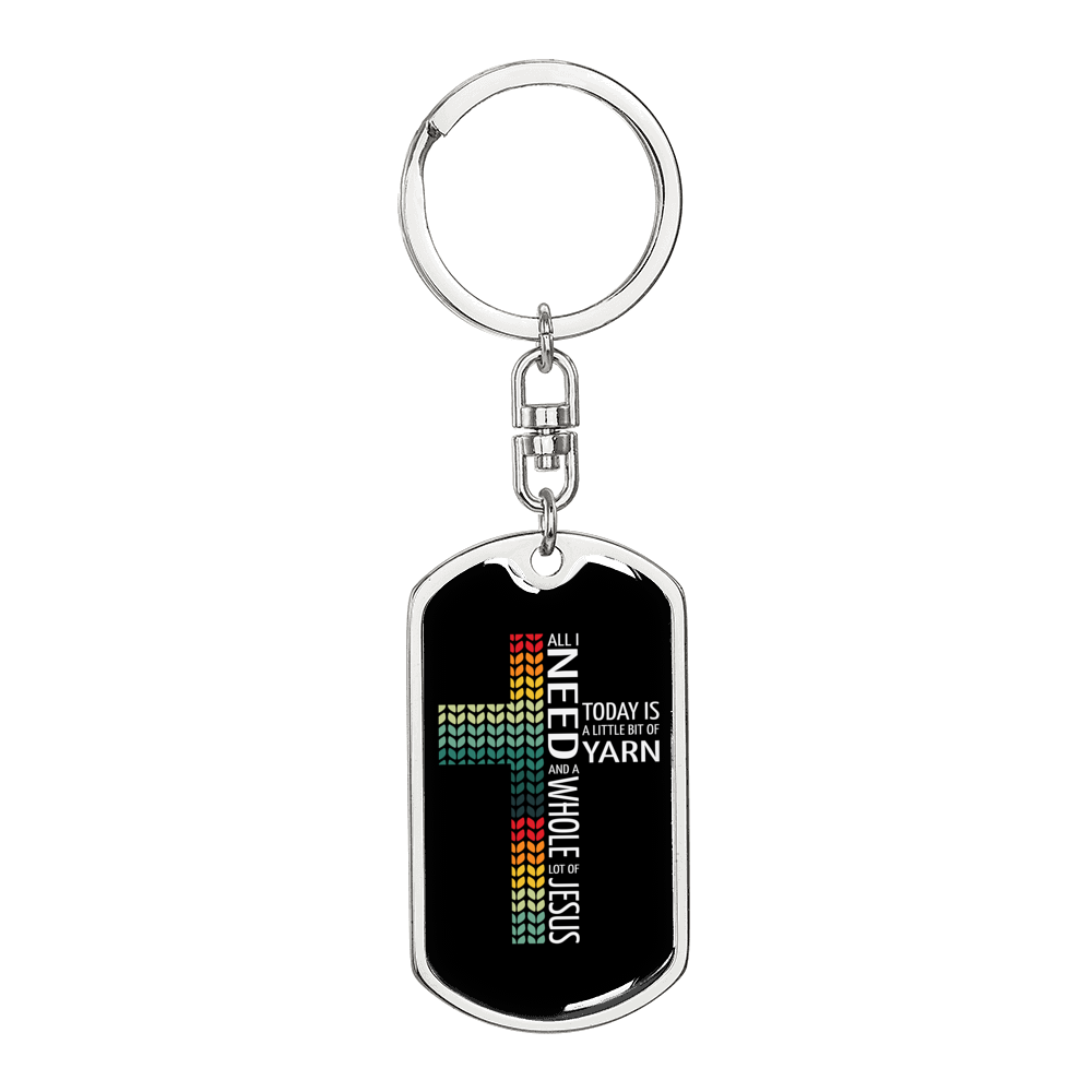 Whole Lot Of Jesus Keychain Stainless Steel or 18k Gold Dog Tag Keyring-Express Your Love Gifts