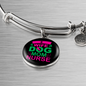 Wife Dog Mom Nurse Bracelet Stainless Steel or 18k Gold Circle Bangle-Express Your Love Gifts