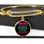 Wife Dog Mom Nurse Bracelet Stainless Steel or 18k Gold Circle Bangle-Express Your Love Gifts