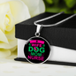 Wife dog mom nurse Circle Necklace Stainless Steel or 18k Gold 18-22"-Express Your Love Gifts