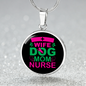 Wife dog mom nurse Circle Necklace Stainless Steel or 18k Gold 18-22"-Express Your Love Gifts