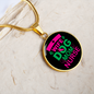Wife dog mom nurse Circle Necklace Stainless Steel or 18k Gold 18-22"-Express Your Love Gifts