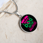 Wife dog mom nurse Circle Necklace Stainless Steel or 18k Gold 18-22"-Express Your Love Gifts