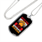 Wife Dog Mom Nurse Paw Necklace Stainless Steel or 18k Gold Dog Tag 24" Chain-Express Your Love Gifts