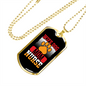 Wife Dog Mom Nurse Paw Necklace Stainless Steel or 18k Gold Dog Tag 24" Chain-Express Your Love Gifts