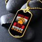 Wife Dog Mom Nurse Paw Necklace Stainless Steel or 18k Gold Dog Tag 24" Chain-Express Your Love Gifts